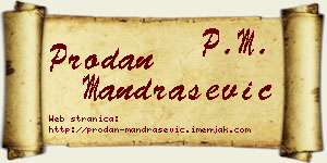Prodan Mandrašević vizit kartica